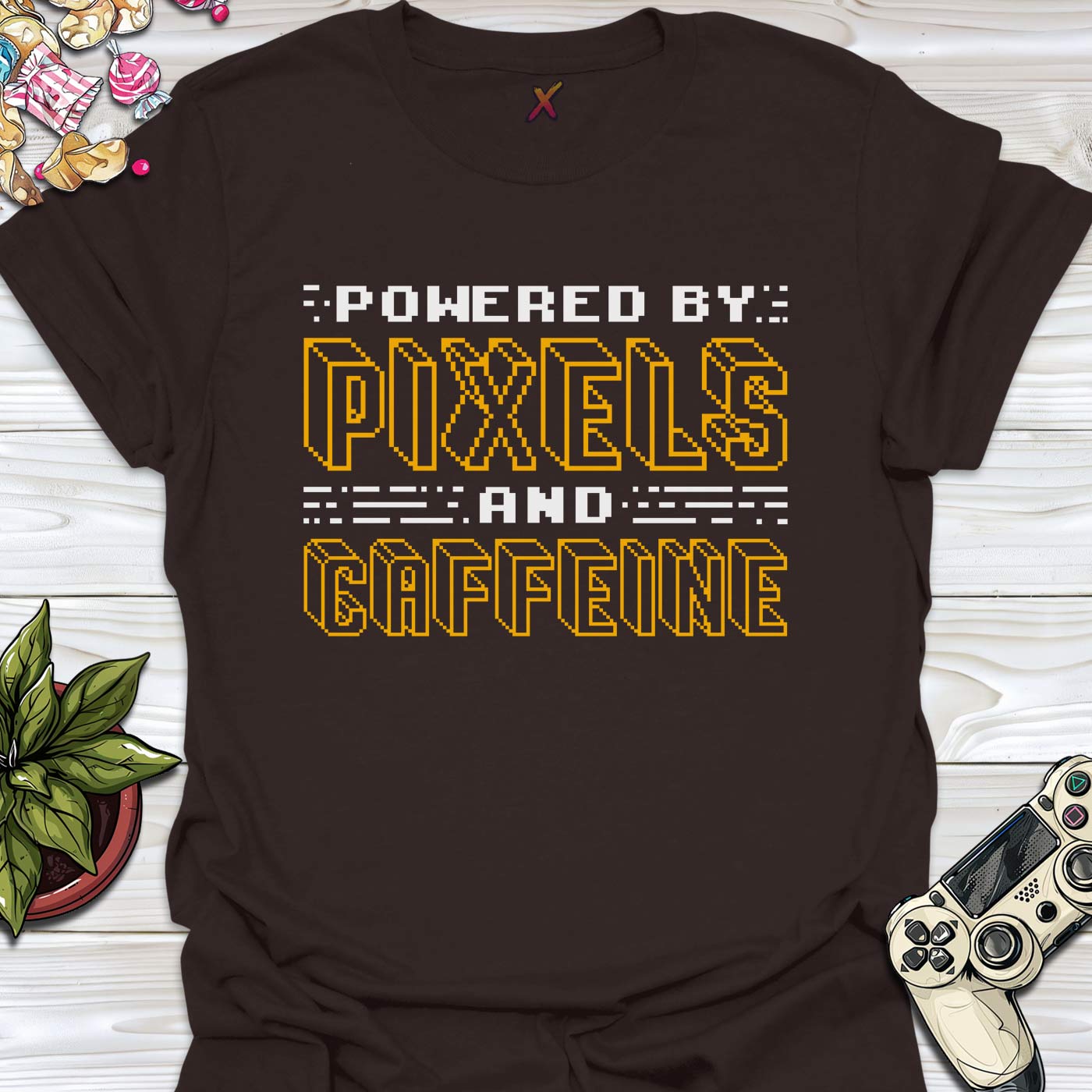 Pixels and Caffeine T-Shirt