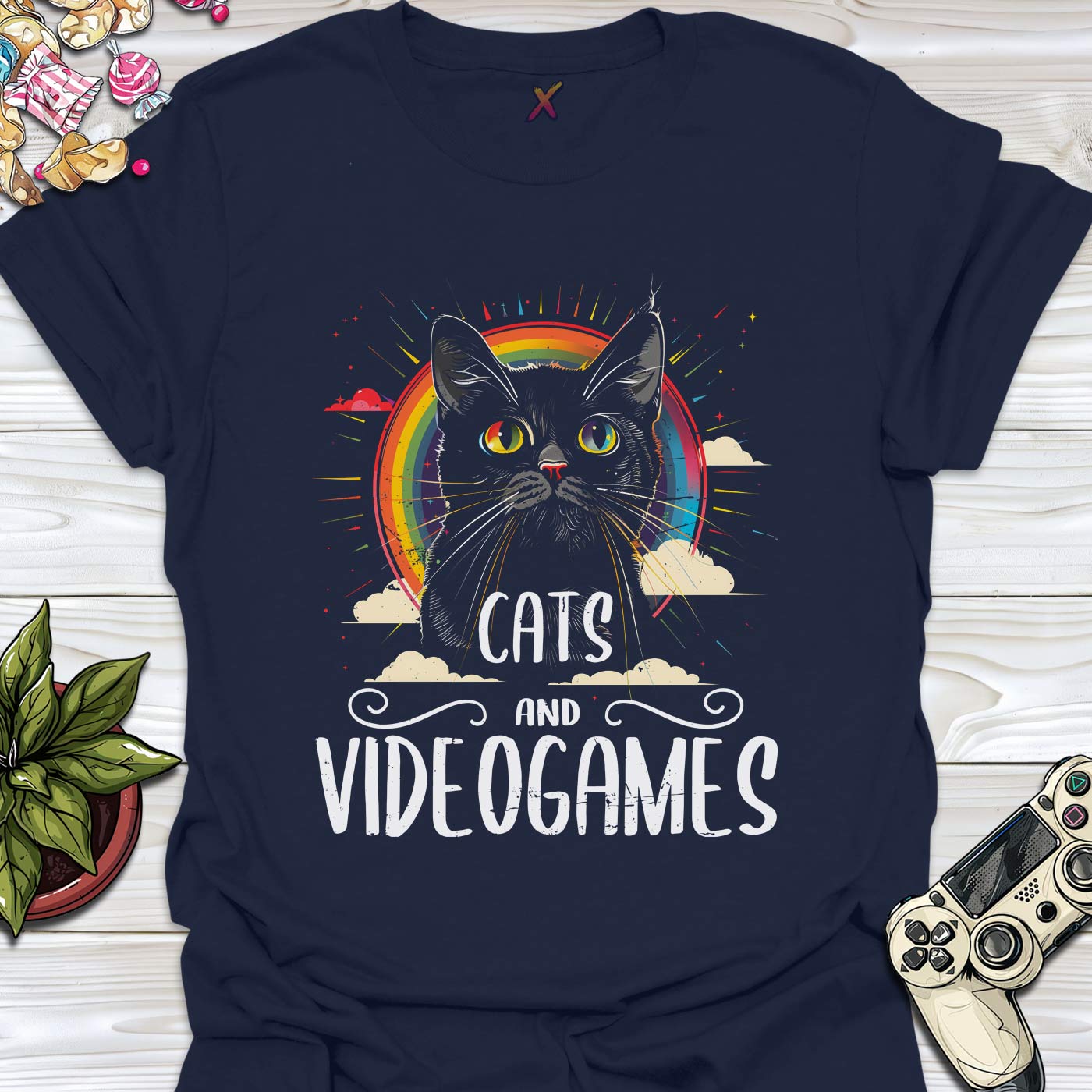 Cats And Videogames T-Shirt