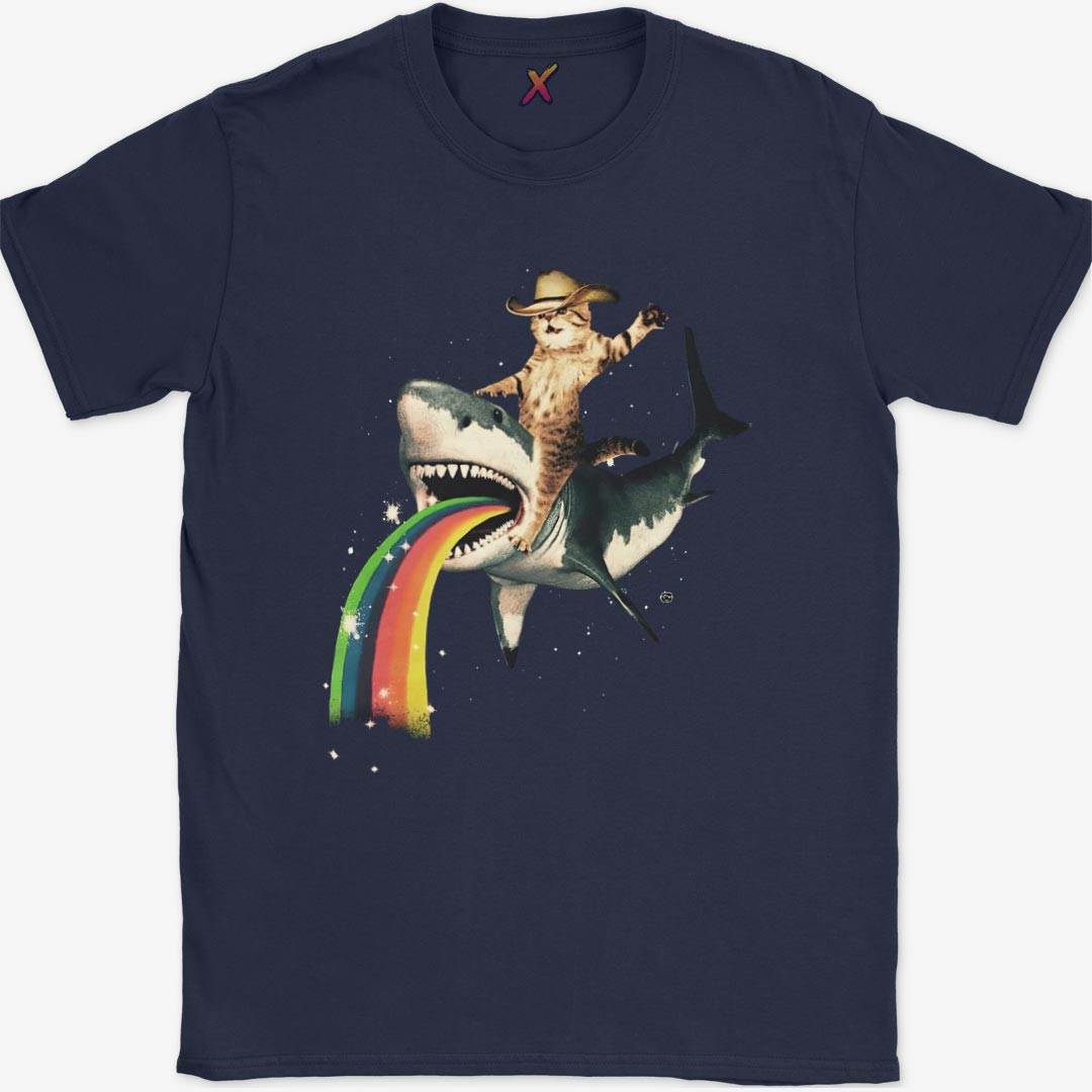Cat Shark Rodeo Meme T-Shirt