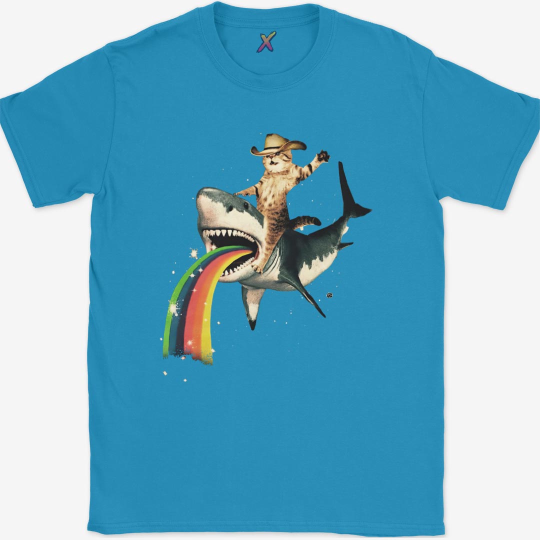 Cat Shark Rodeo Meme T-Shirt