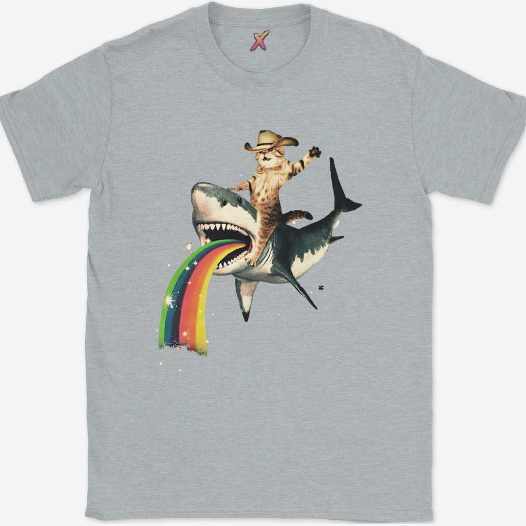 Cat Shark Rodeo Meme T-Shirt