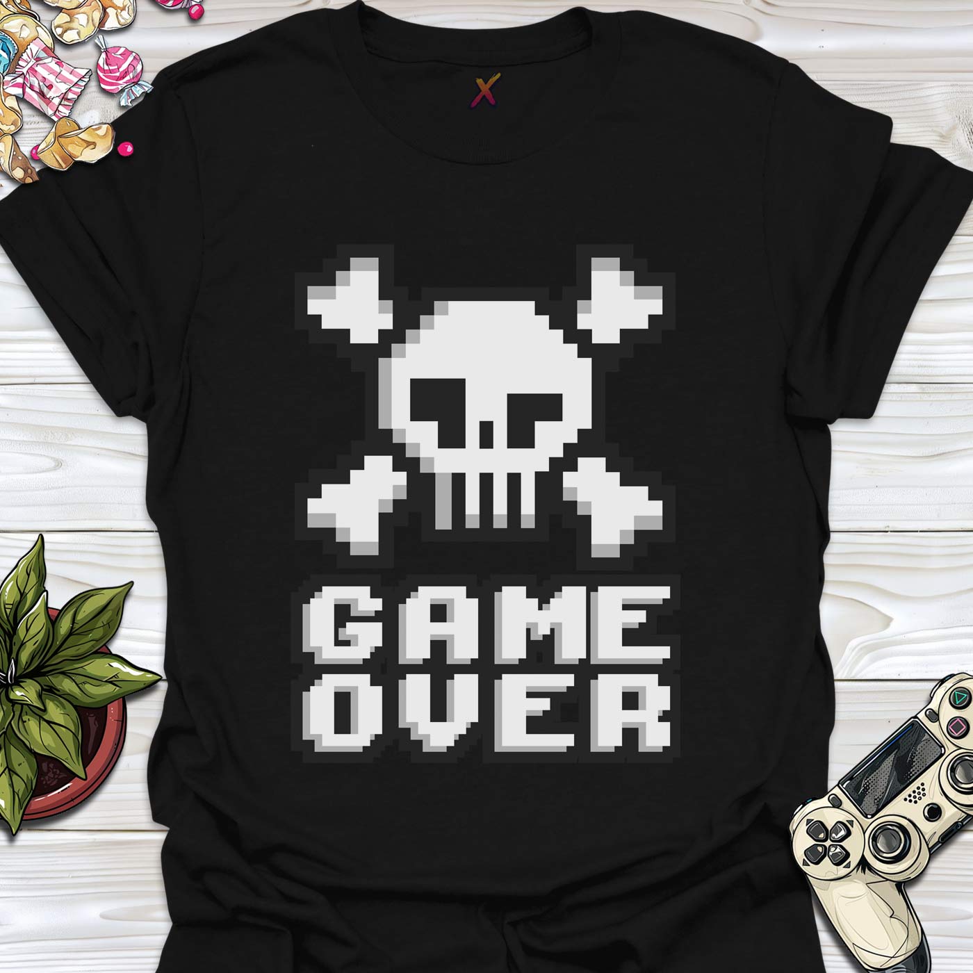 Game Over Skull T-Shirt