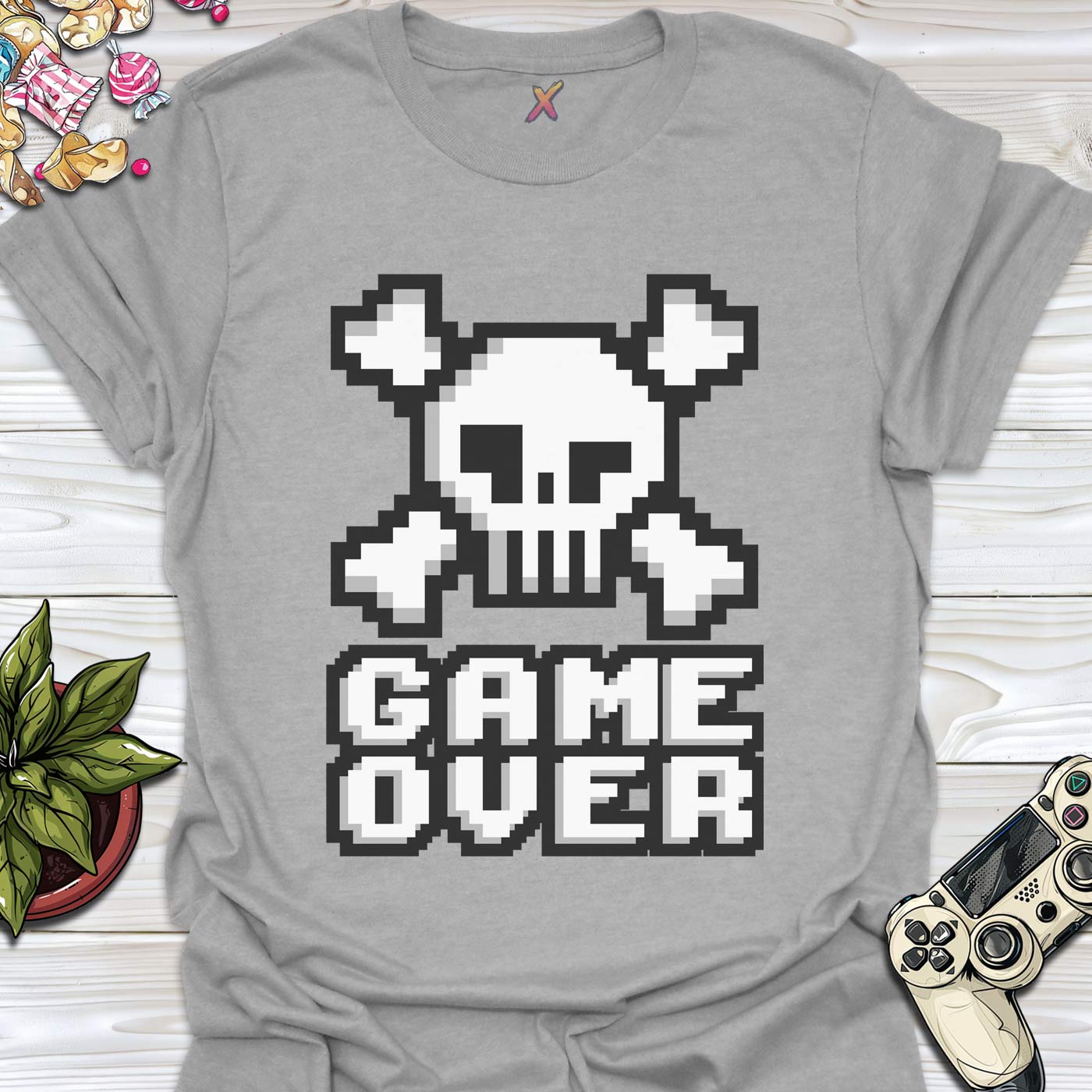 Game Over Skull T-Shirt