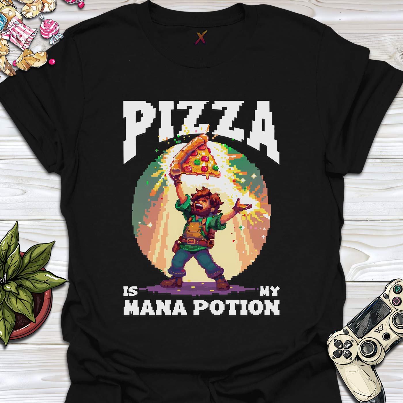 Pizza Is My Mana Potion T-Shirt
