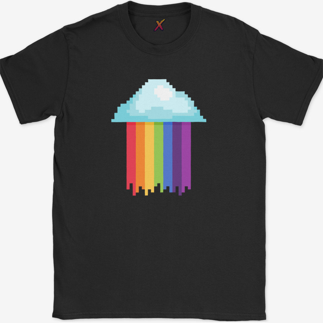 Rainbow Pixel Rain T-Shirt