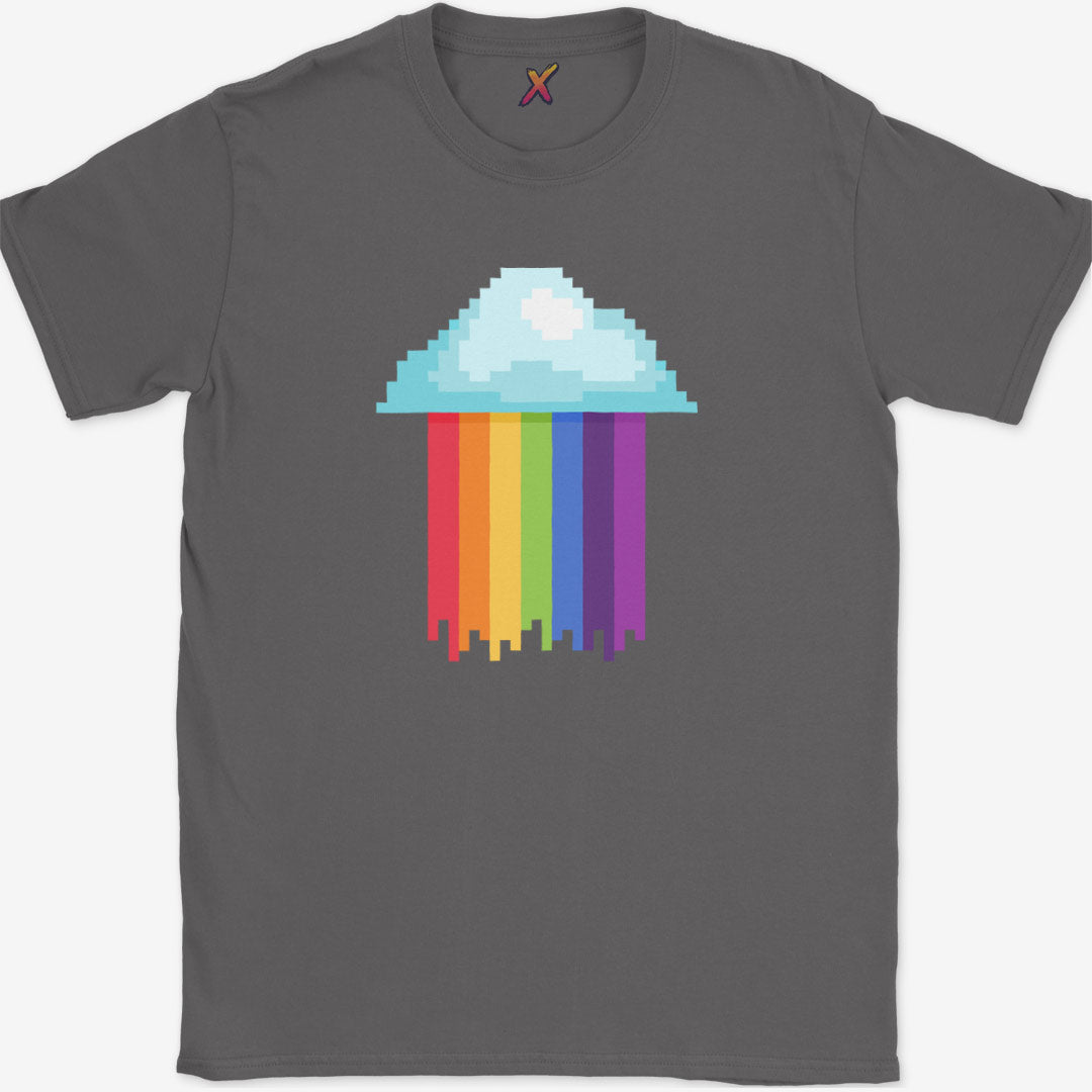 Rainbow Pixel Rain T-Shirt