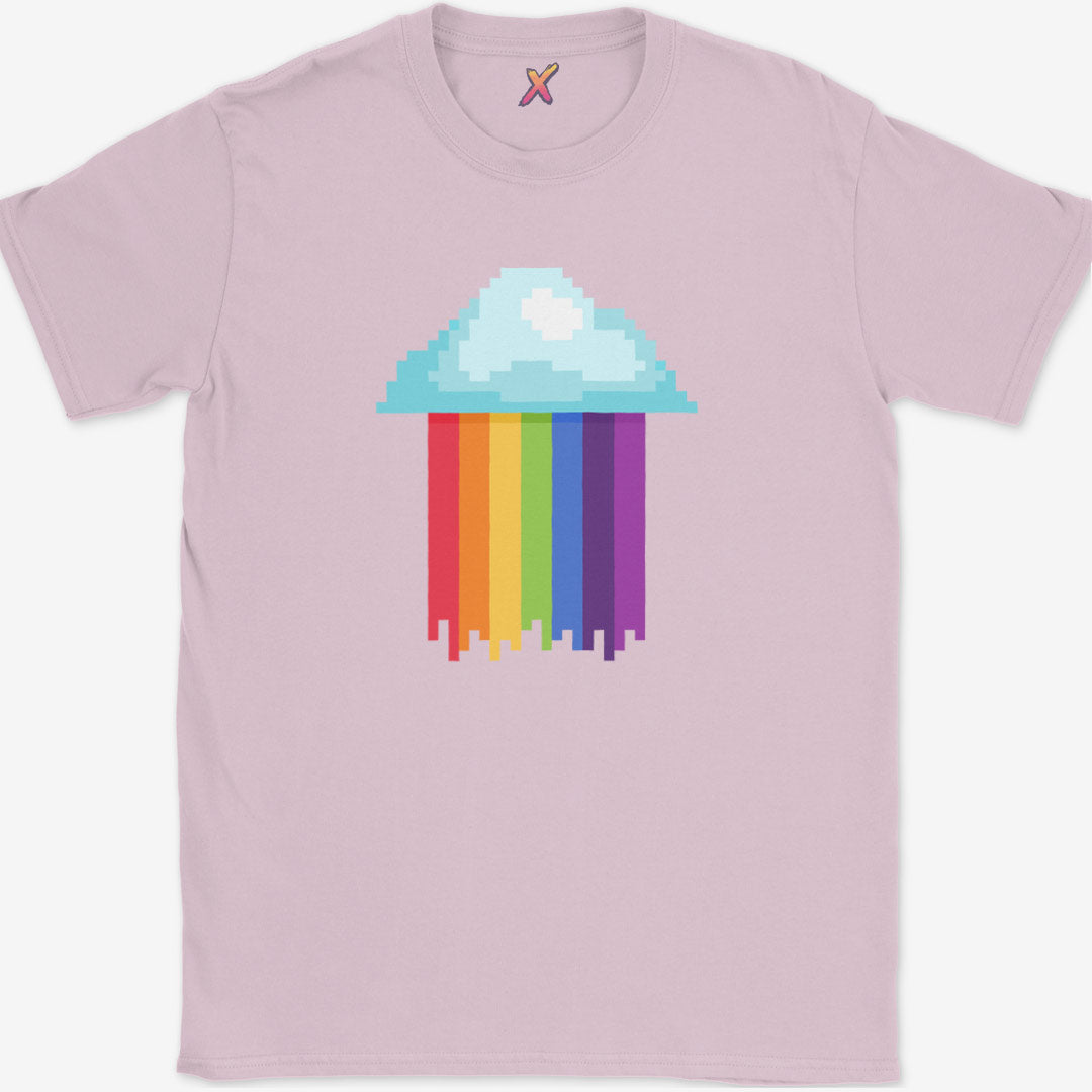 Rainbow Pixel Rain T-Shirt