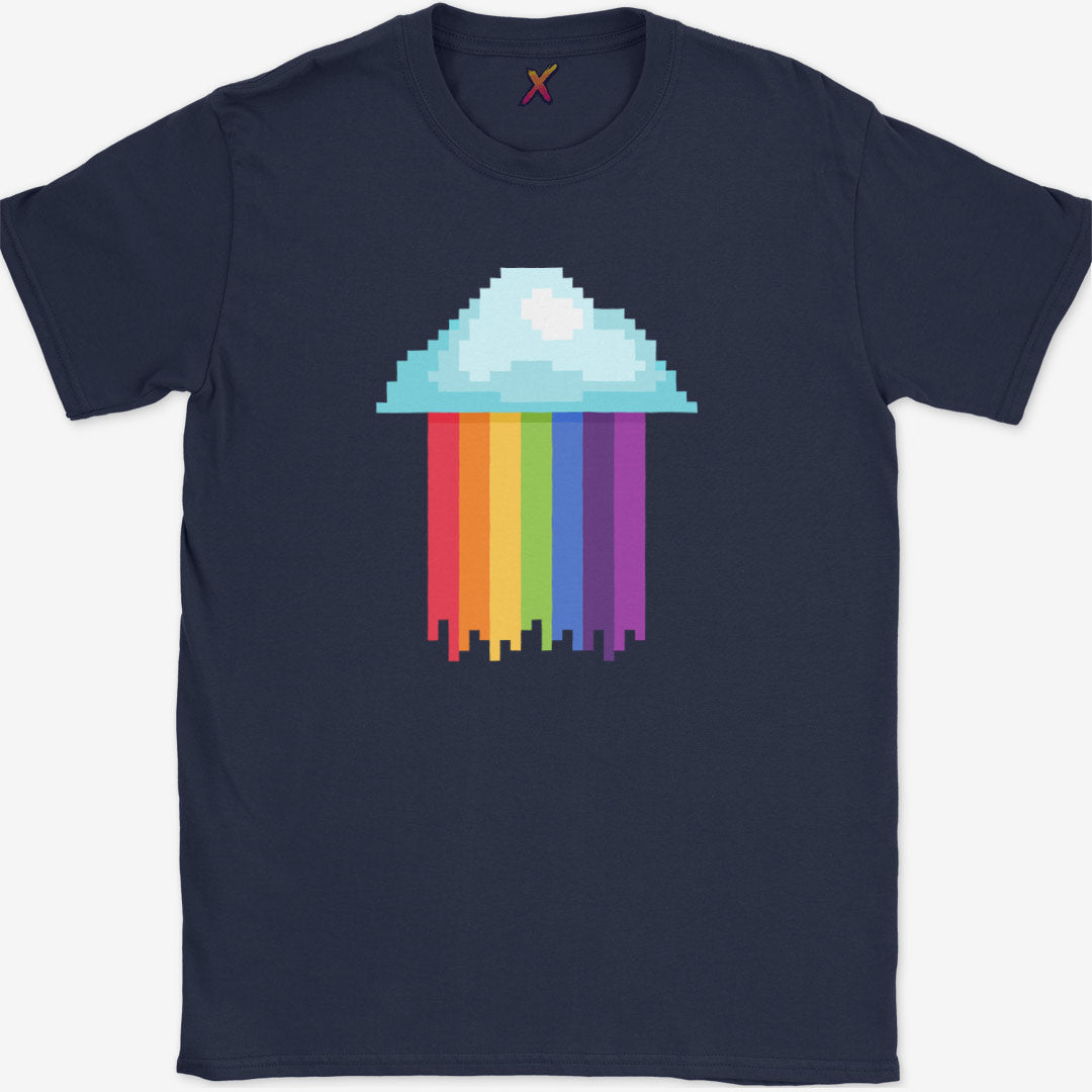 Rainbow Pixel Rain T-Shirt
