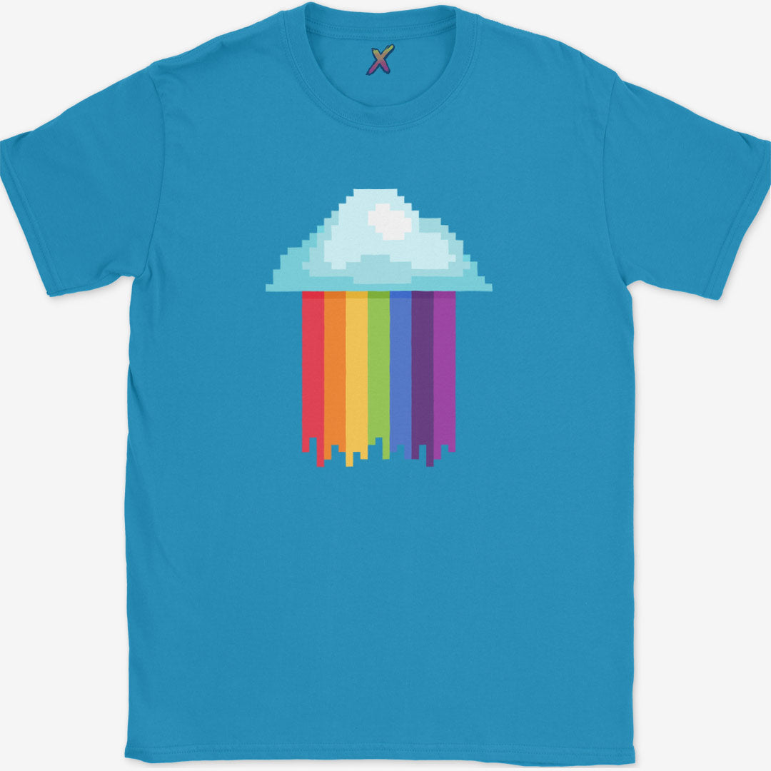 Rainbow Pixel Rain T-Shirt