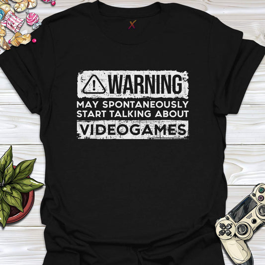 Warning May Talk About Videogames T-Shirt