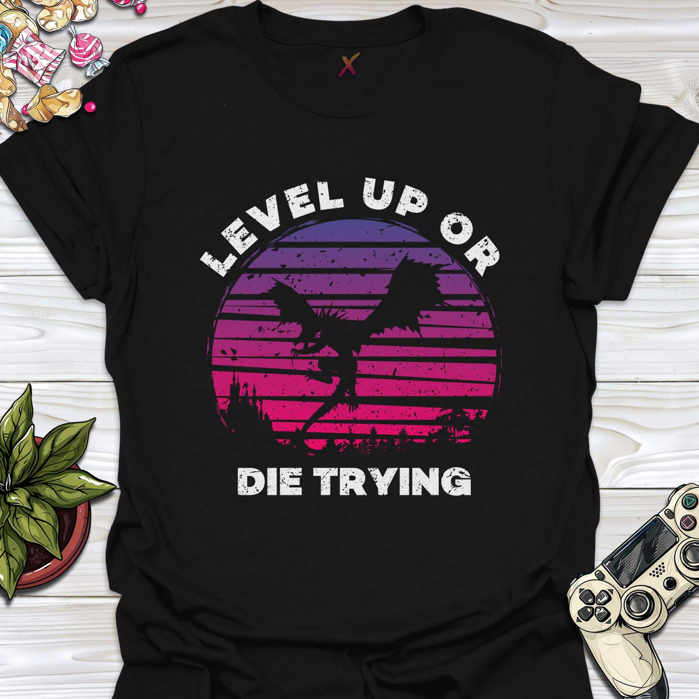 Level Up Or Die Trying T-Shirt